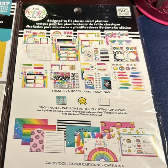 Happy Planner - Multi Accessory Pack - 327 pieces- Radiate Positivity - NEW - Picture 2 of 3